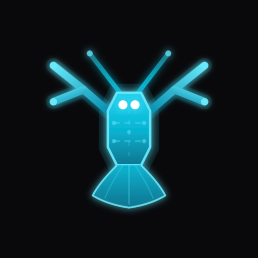 Clawy logo on dark background 512px